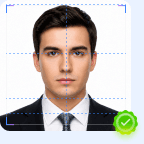 Correct passport photo example